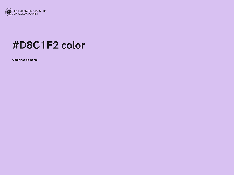 #D8C1F2 color image