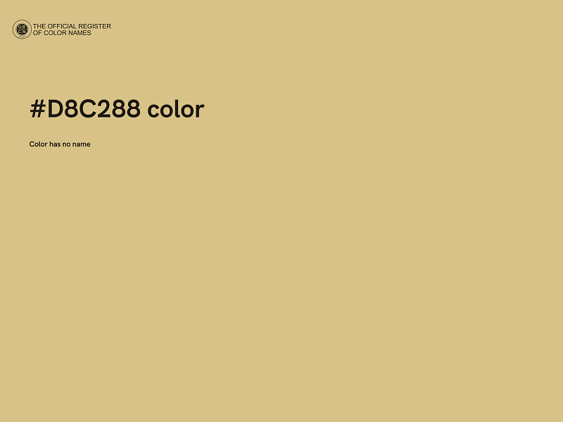 #D8C288 color image