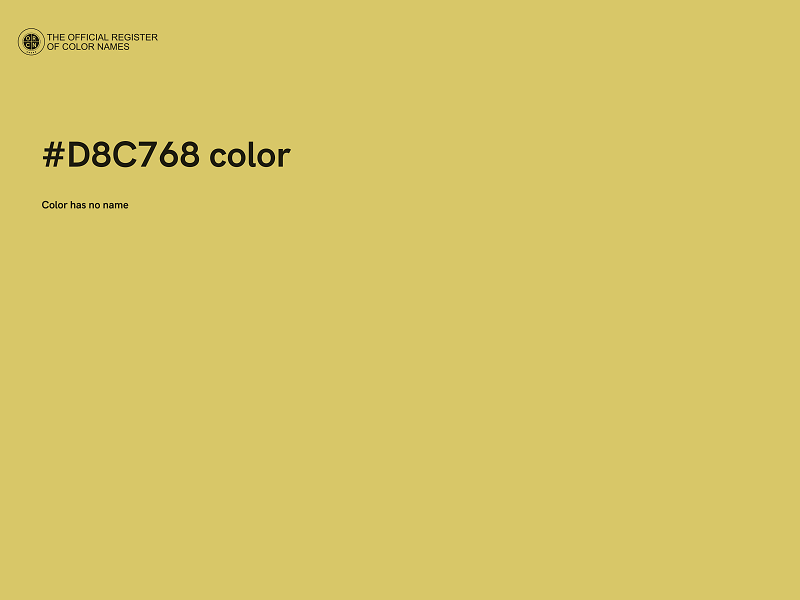 #D8C768 color image