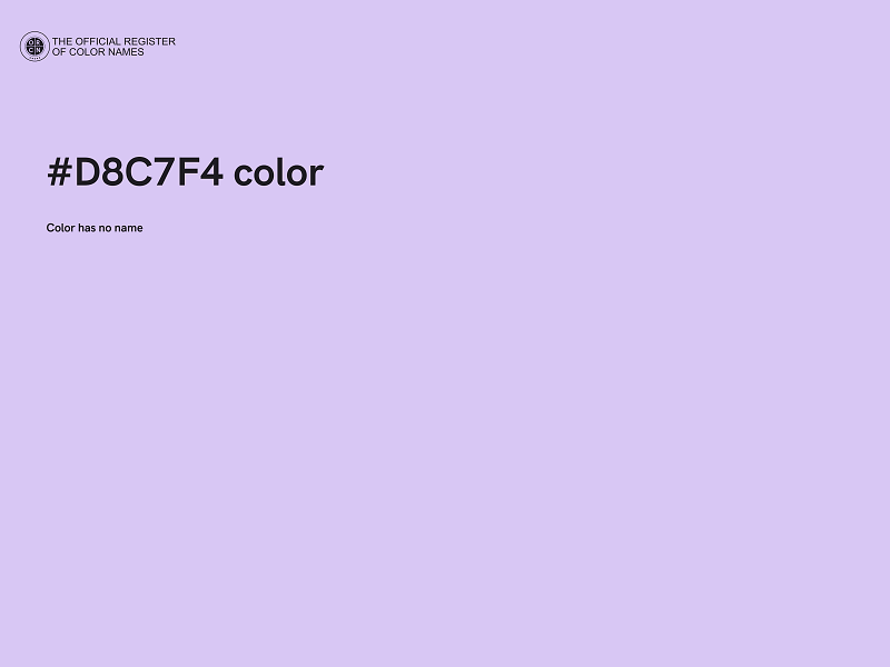 #D8C7F4 color image