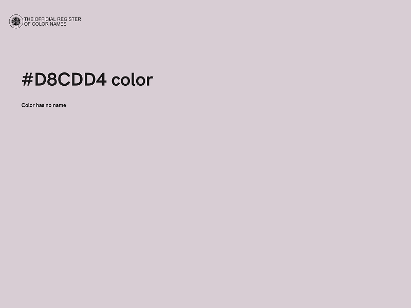 #D8CDD4 color image