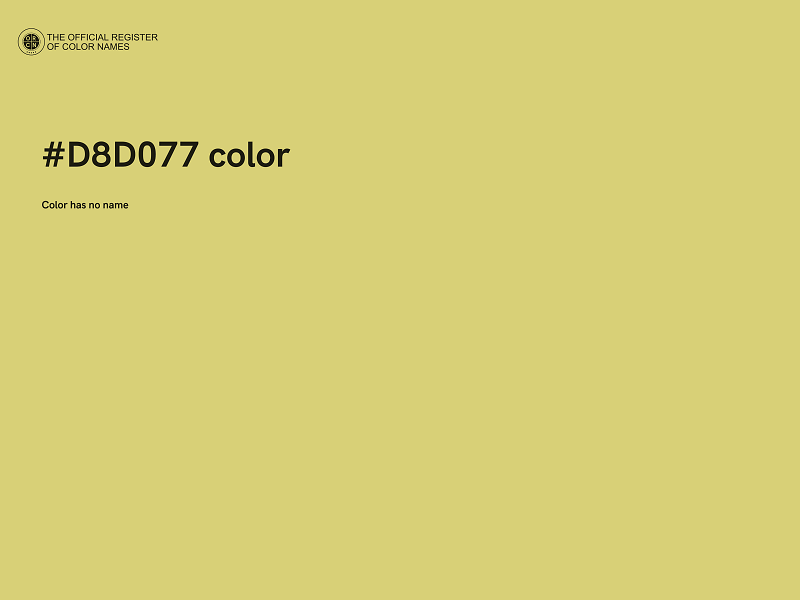 #D8D077 color image