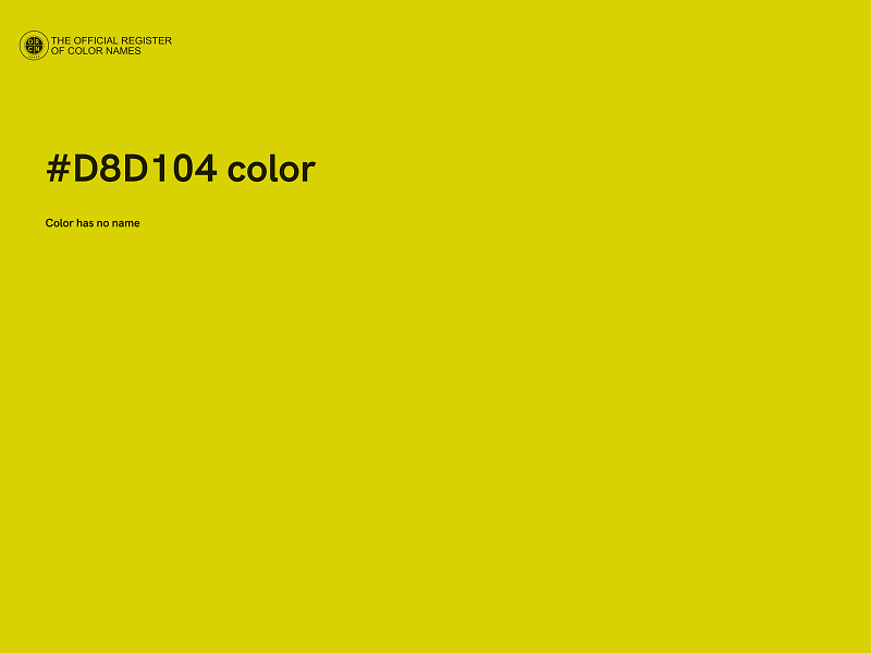 #D8D104 color image