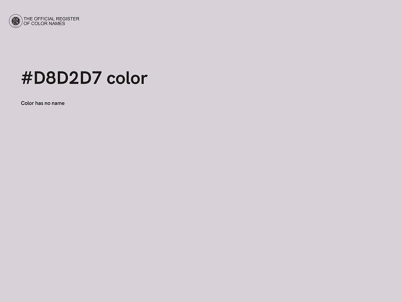 #D8D2D7 color image