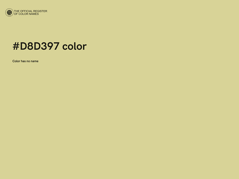 #D8D397 color image