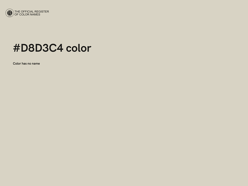 #D8D3C4 color image