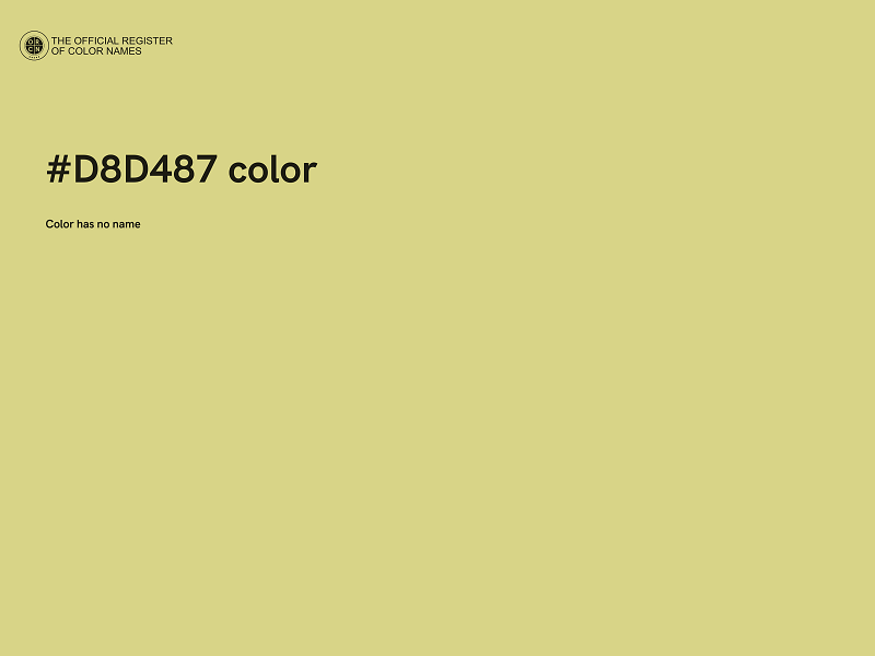 #D8D487 color image