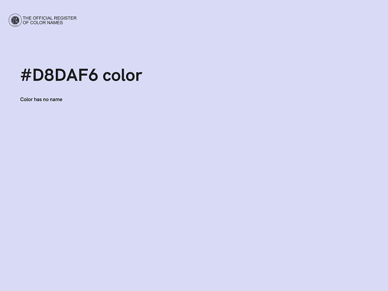 #D8DAF6 color image