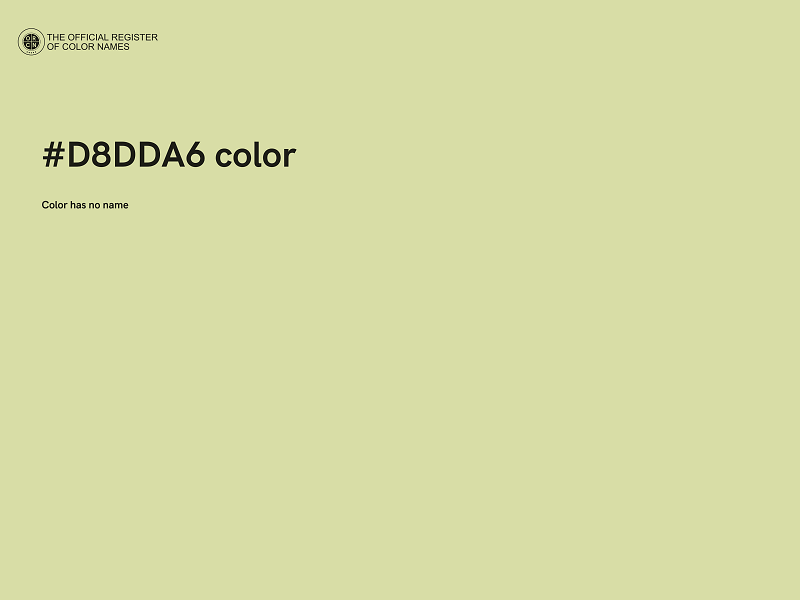 #D8DDA6 color image