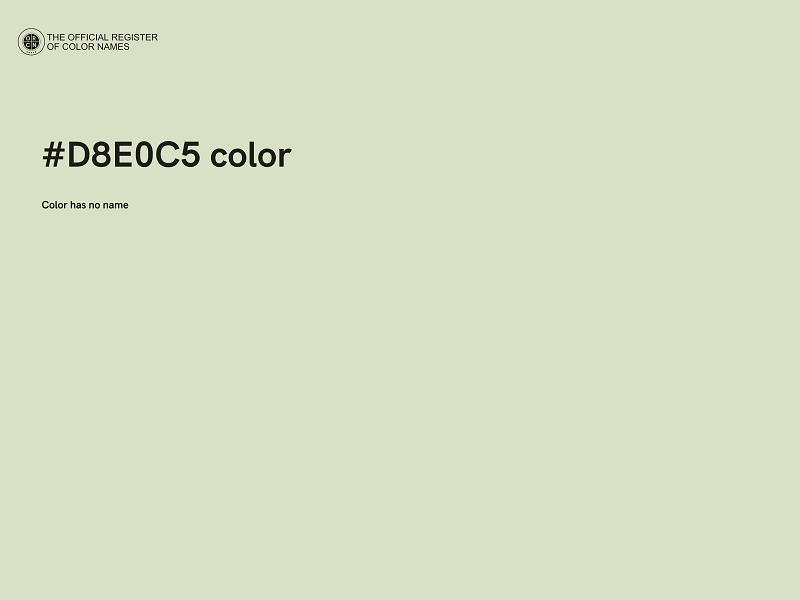 #D8E0C5 color image