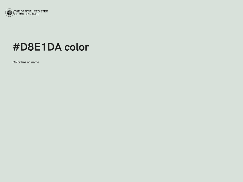 #D8E1DA color image