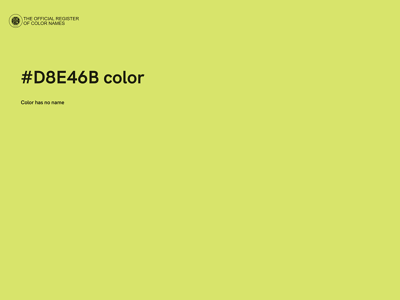 #D8E46B color image