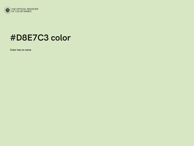 #D8E7C3 color image