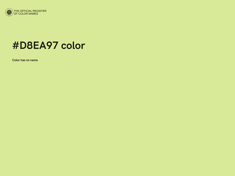 #D8EA97 color image