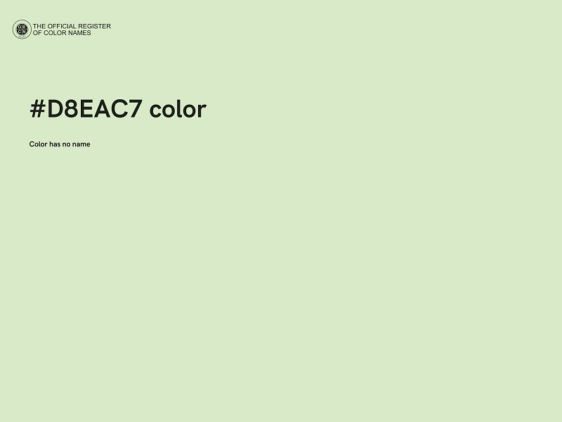 #D8EAC7 color image