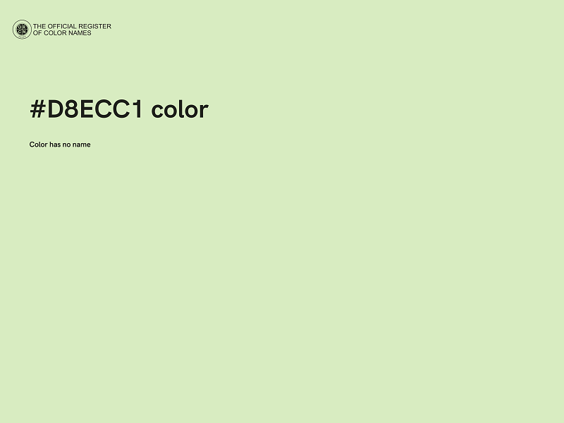 #D8ECC1 color image