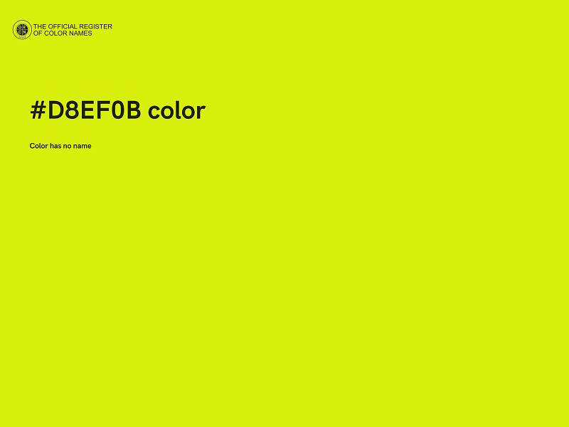 #D8EF0B color image