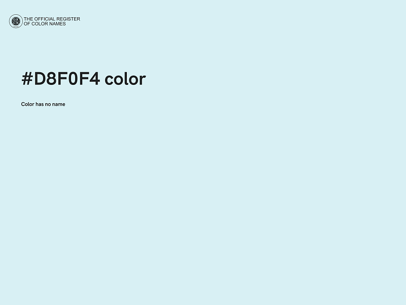 #D8F0F4 color image