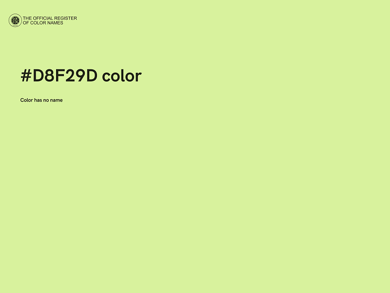 #D8F29D color image