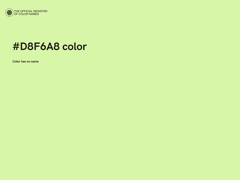 #D8F6A8 color image