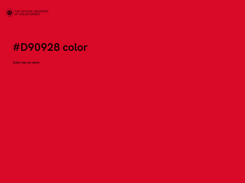 #D90928 color image