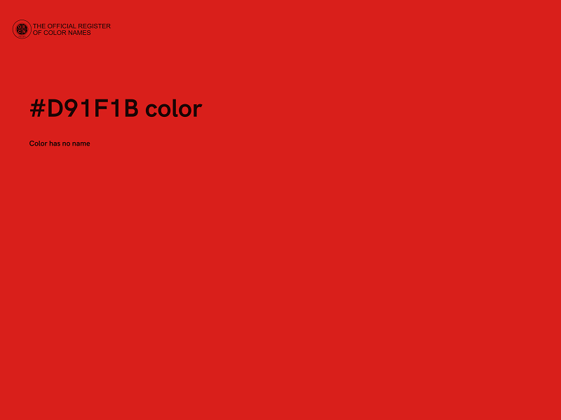 #D91F1B color image