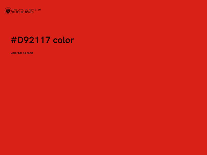 #D92117 color image