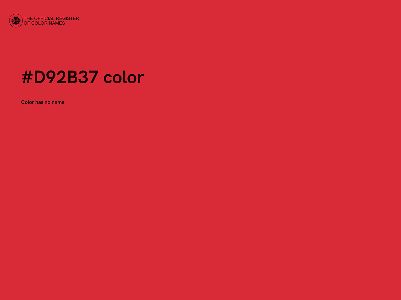 #D92B37 color image