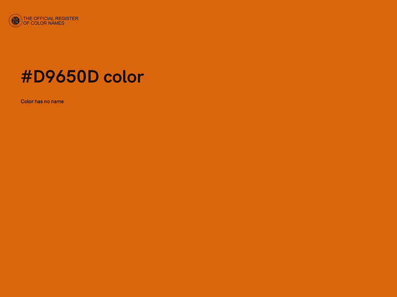 #D9650D color image