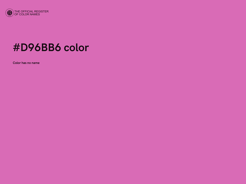 #D96BB6 color image