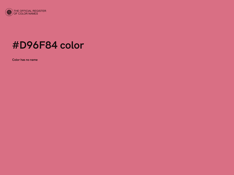 #D96F84 color image