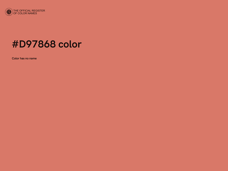 #D97868 color image