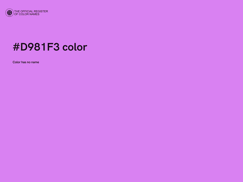 #D981F3 color image