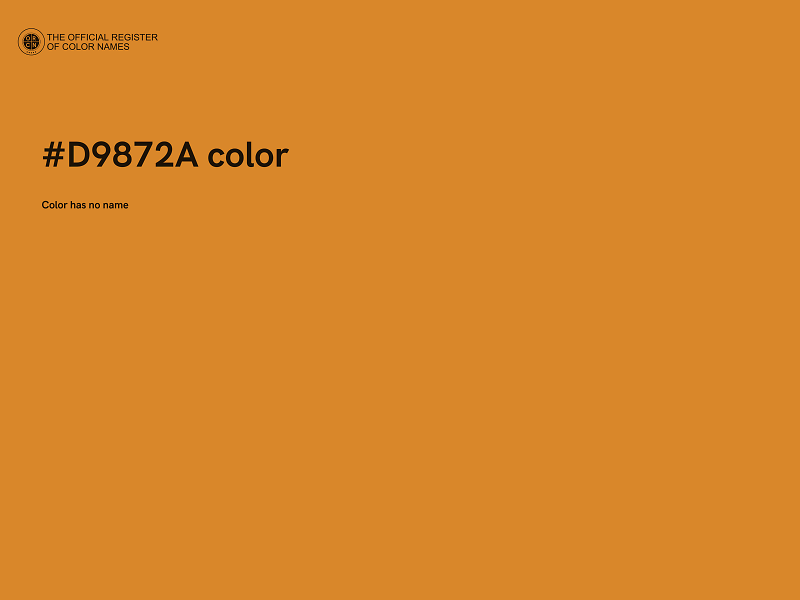 #D9872A color image