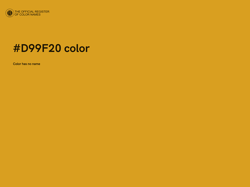 #D99F20 color image