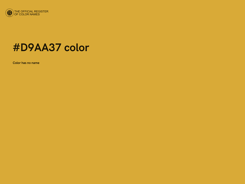 #D9AA37 color image