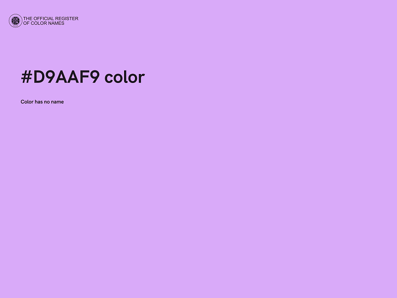 #D9AAF9 color image