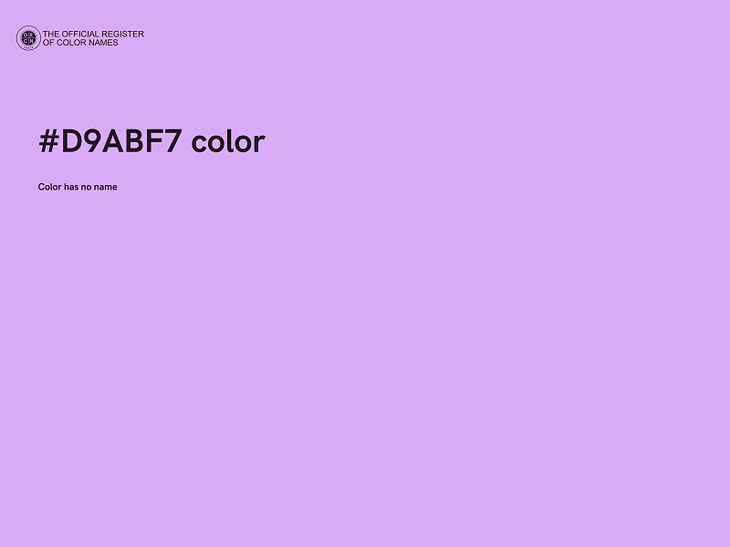 #D9ABF7 color image