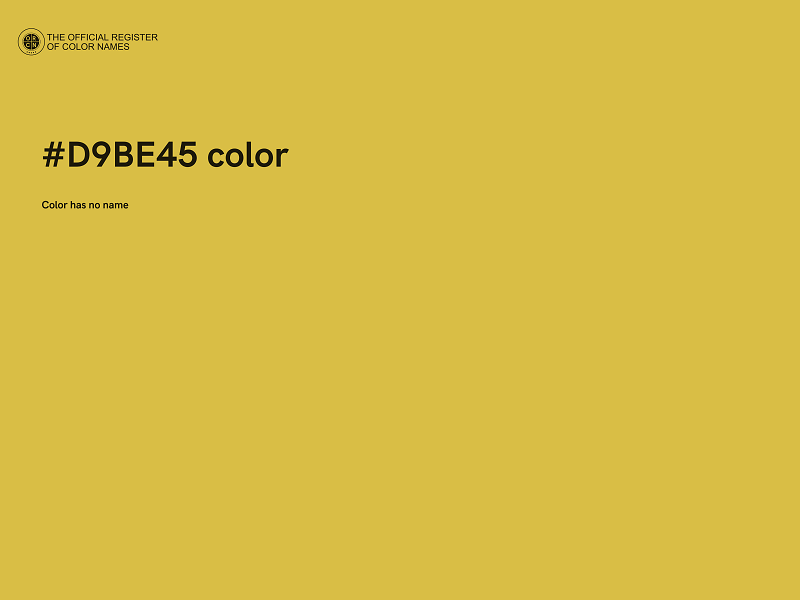 #D9BE45 color image