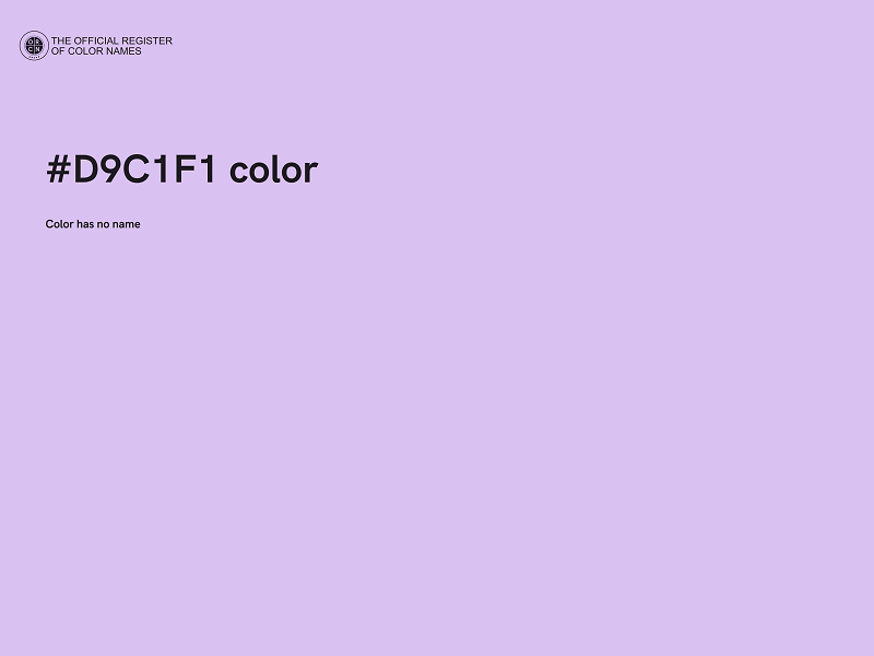 #D9C1F1 color image