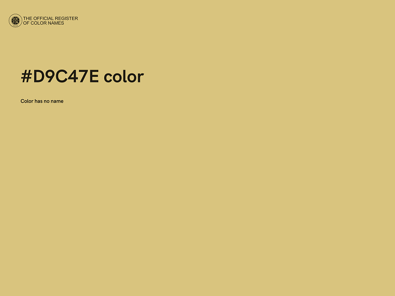 #D9C47E color image