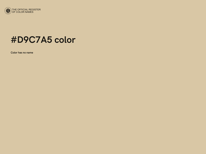 #D9C7A5 color image