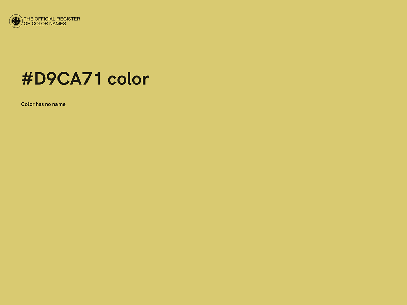 #D9CA71 color image