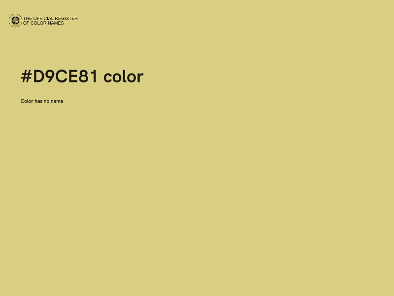 #D9CE81 color image