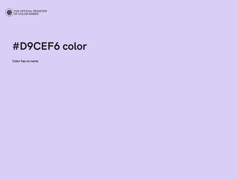 #D9CEF6 color image