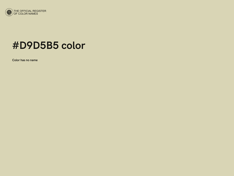 #D9D5B5 color image