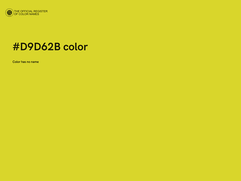 #D9D62B color image