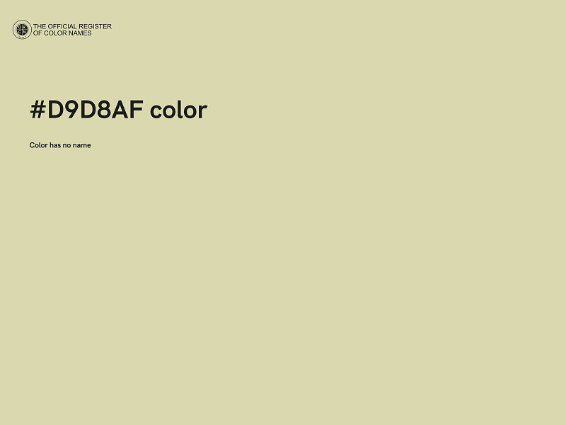 #D9D8AF color image