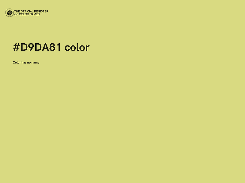 #D9DA81 color image