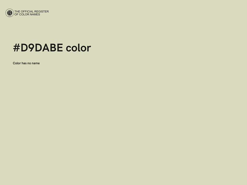 #D9DABE color image